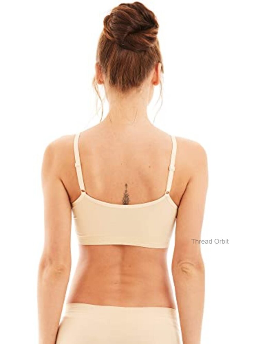 4 Pack Women's Nylon Spandex Cami Bralettes Wireless Pullover Removable Pads - Picture 3 of 6